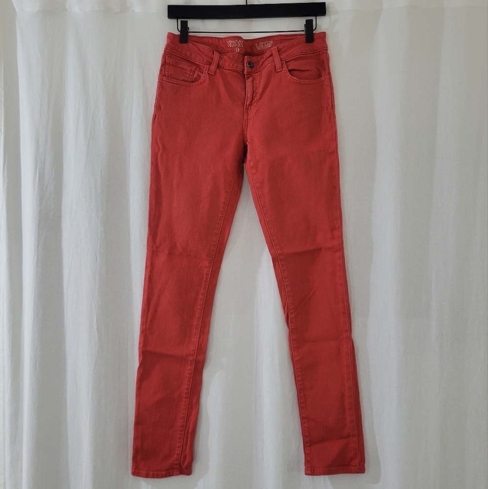Vans Women's Skinny Jeans - Vibrant Red